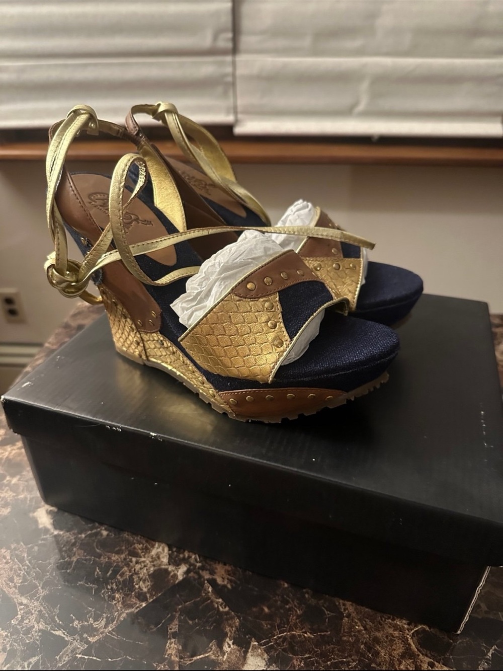 Brand new in box Carlos by Carlos Santana platform wedges size 7